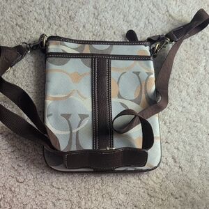 Brown and Beige Crossbody Bag